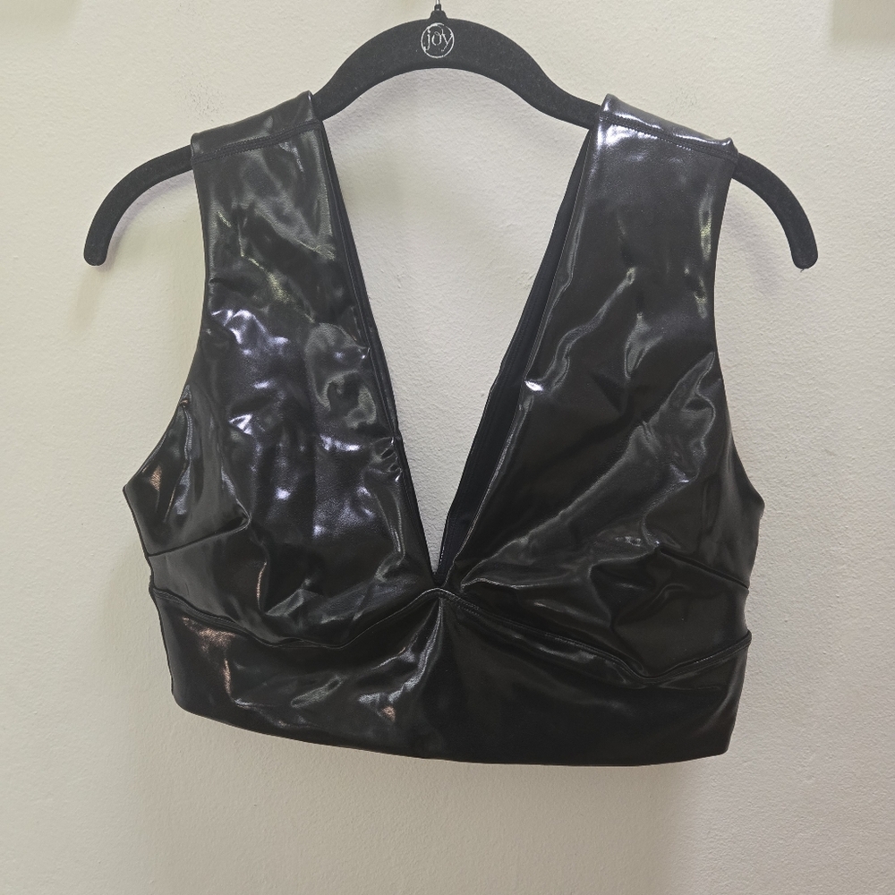 NWOT Carbon38 Patent Latex Style Workout Set - Picture 10 of 12